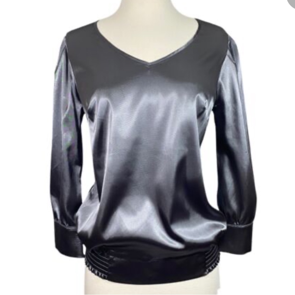 The Limited Gray Satin Blouse
